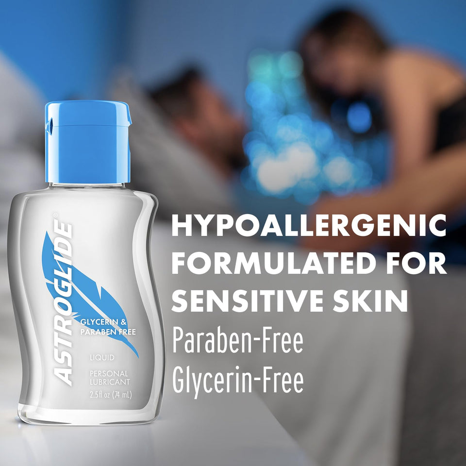 Astroglide Glycerin & Paraben Free Liquid, Water Based Personal Lubricant, 2.5 Oz.