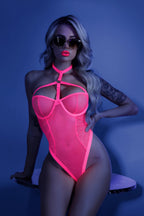 Glow All Nighter Harnessed Bodysuit Lxl