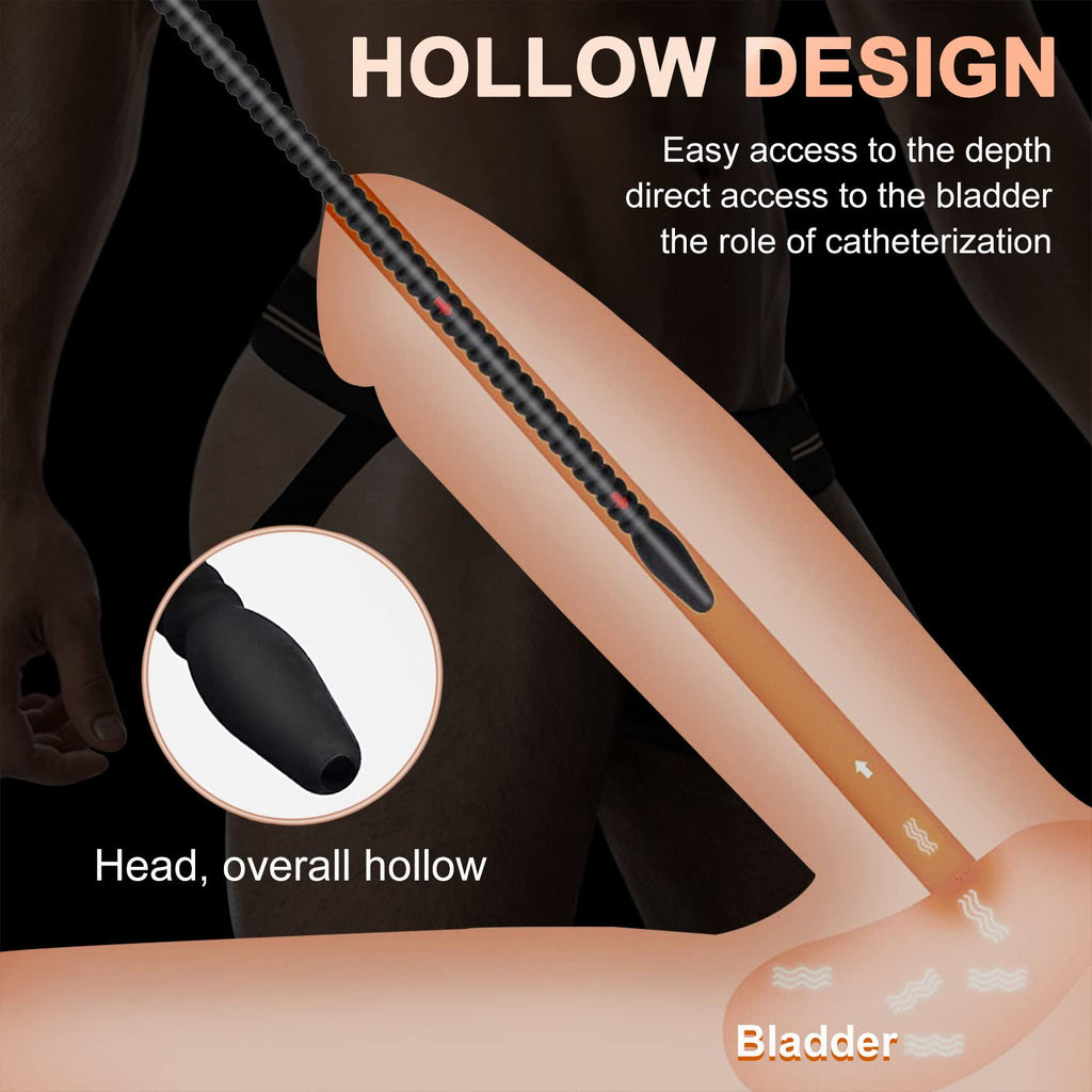 Urethral Sounds 3 Pcs Set Silicone Plug Urethral with Different Size, Urinary Dilator Urethra Masturbation Rod Sex Toy for Men