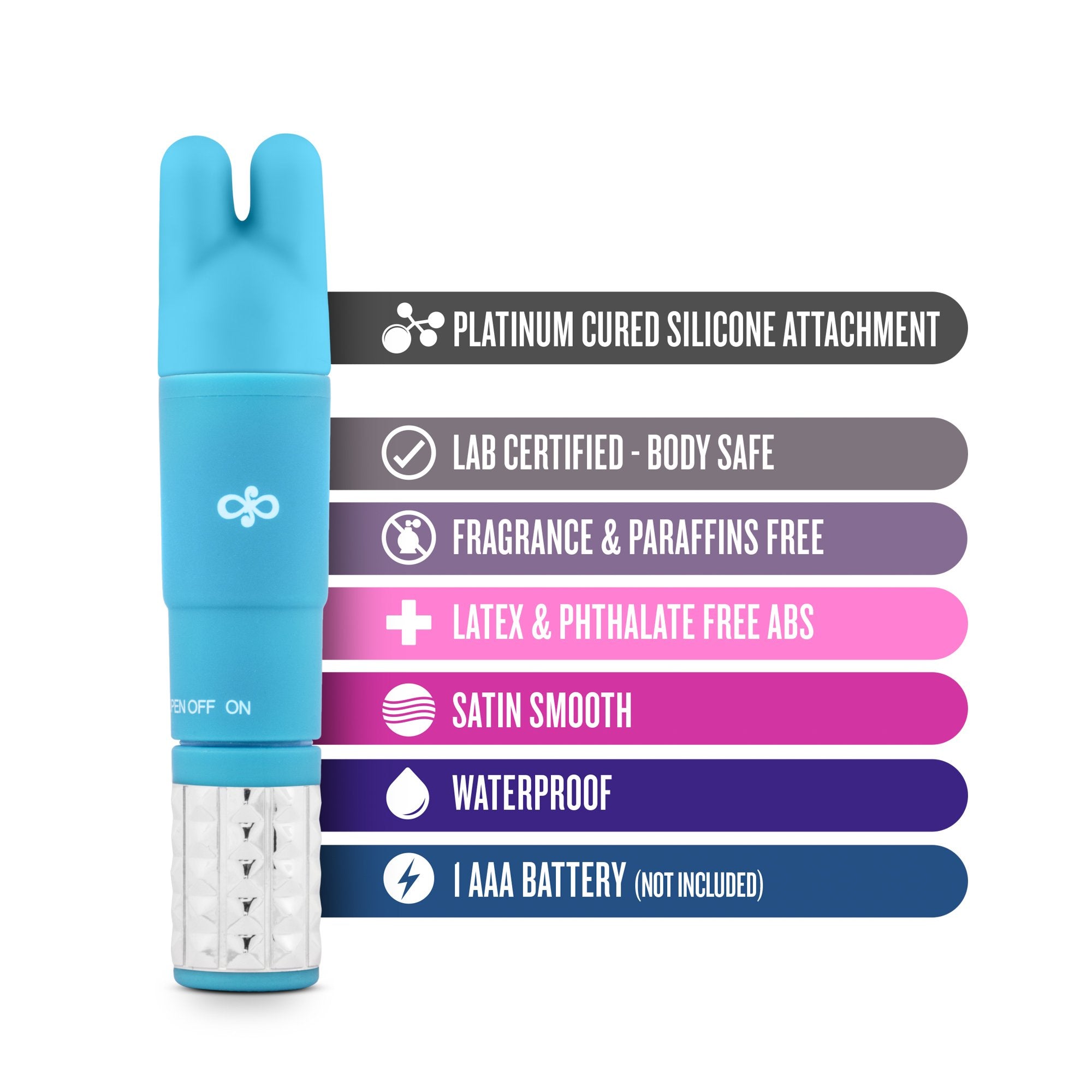 Blush Novelties Rose Revitalize Massage Kit - Massager, External Massager Vibrator - 3 Ultrasilk Smooth Puria Silicone Attachmen
