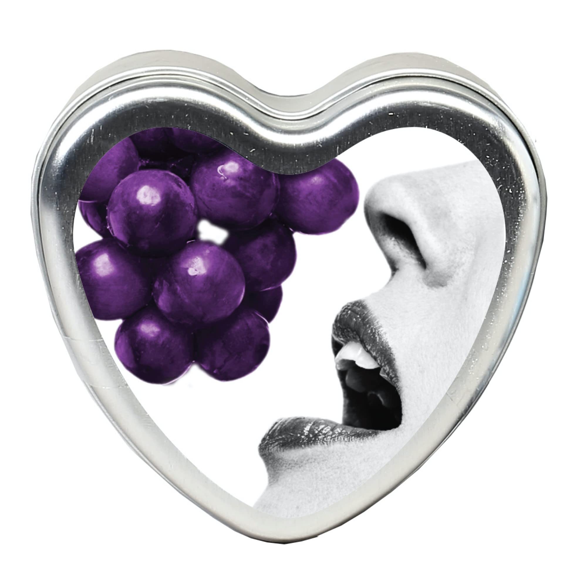 Earthly Body Edible Massage Candle, Grape - 4 oz - 3-in-1 Formula Can Be Used as a Candle, Oil & Moisturizer - Smooths & Nourish