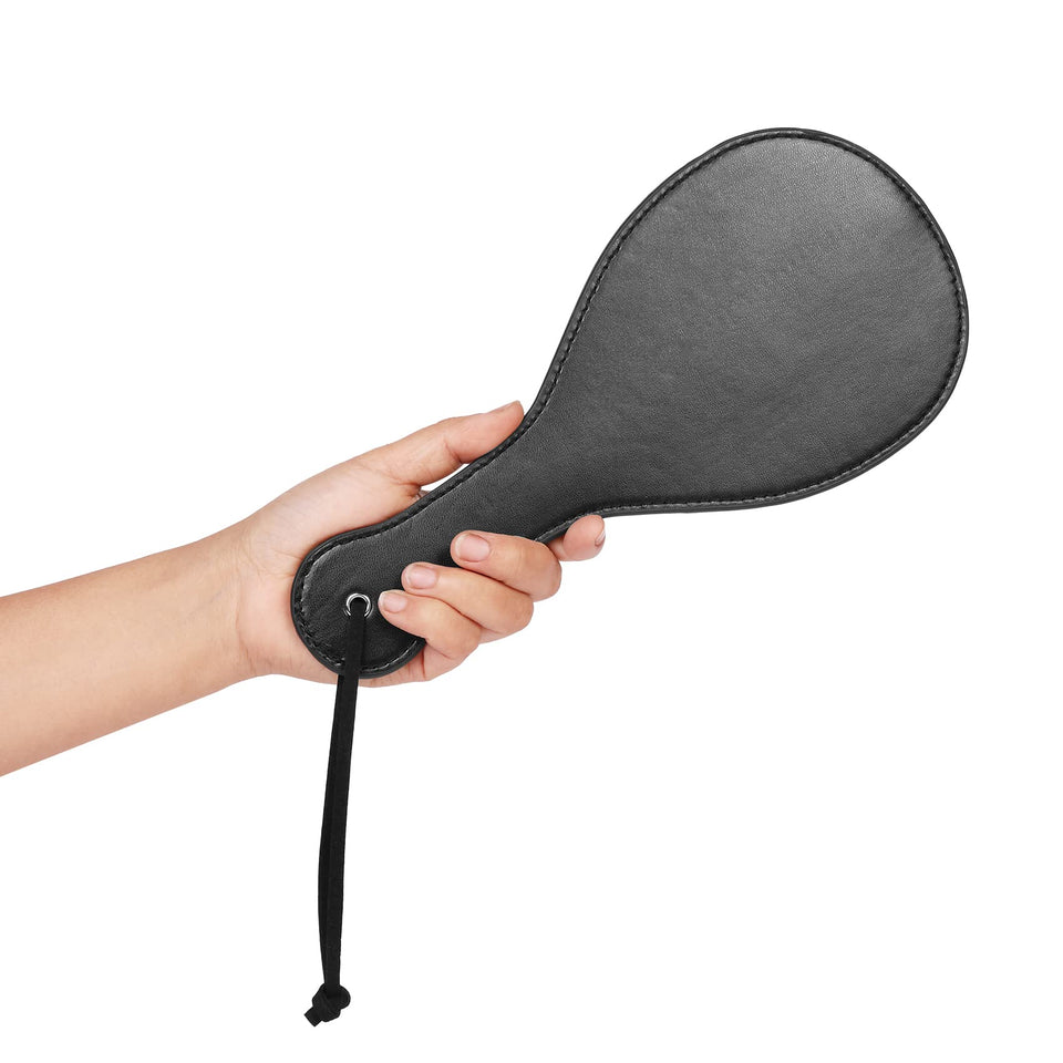 VENESUN Round Sexual Spanking Paddle for BDSM, Faux Leather Sex Paddles for Adult Spanking Set, Black