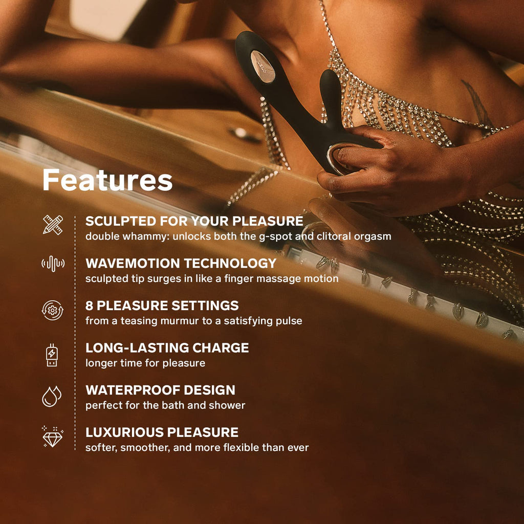Lelo Soraya Wave Dual Action Vibrator Midnight Blue