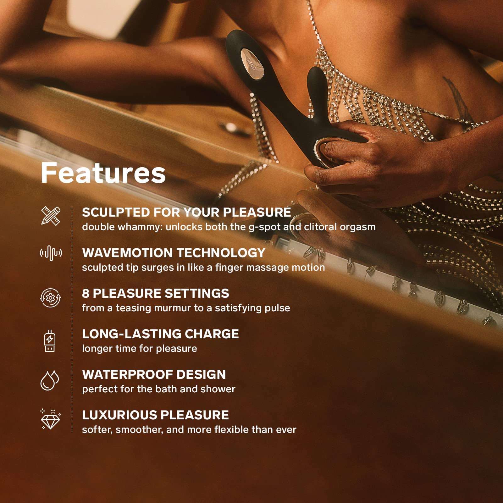 Lelo Soraya Wave Dual Action Vibrator Midnight Blue