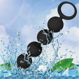 Silicone Anal Butt Beads Chain Plug,Four Ball Anal Chain Link with Safe O Pull Ring Anal Adult Sex Toy Anal Beads Chain Anal Dil