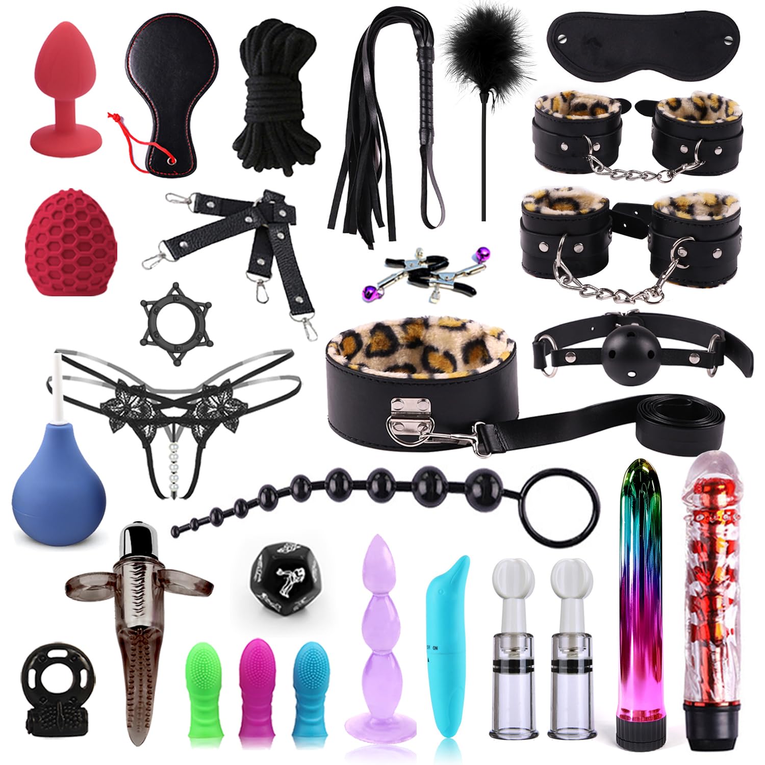 30pcs BDSM Kit Bondaged kit Adult,Sex Toy kit for Adult Toys,Restraint Set for Sex Accessories BSDM Toys for Couples,Sex Things