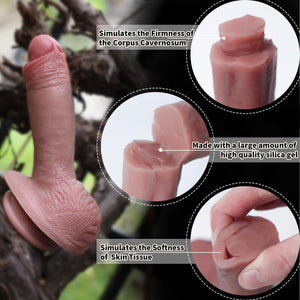 Soft Realistic Silicone Dildo Adult Sex Toys for Women and Couples, Suction Cup Hands-Free Play, Reproduction Handmade Real Dild