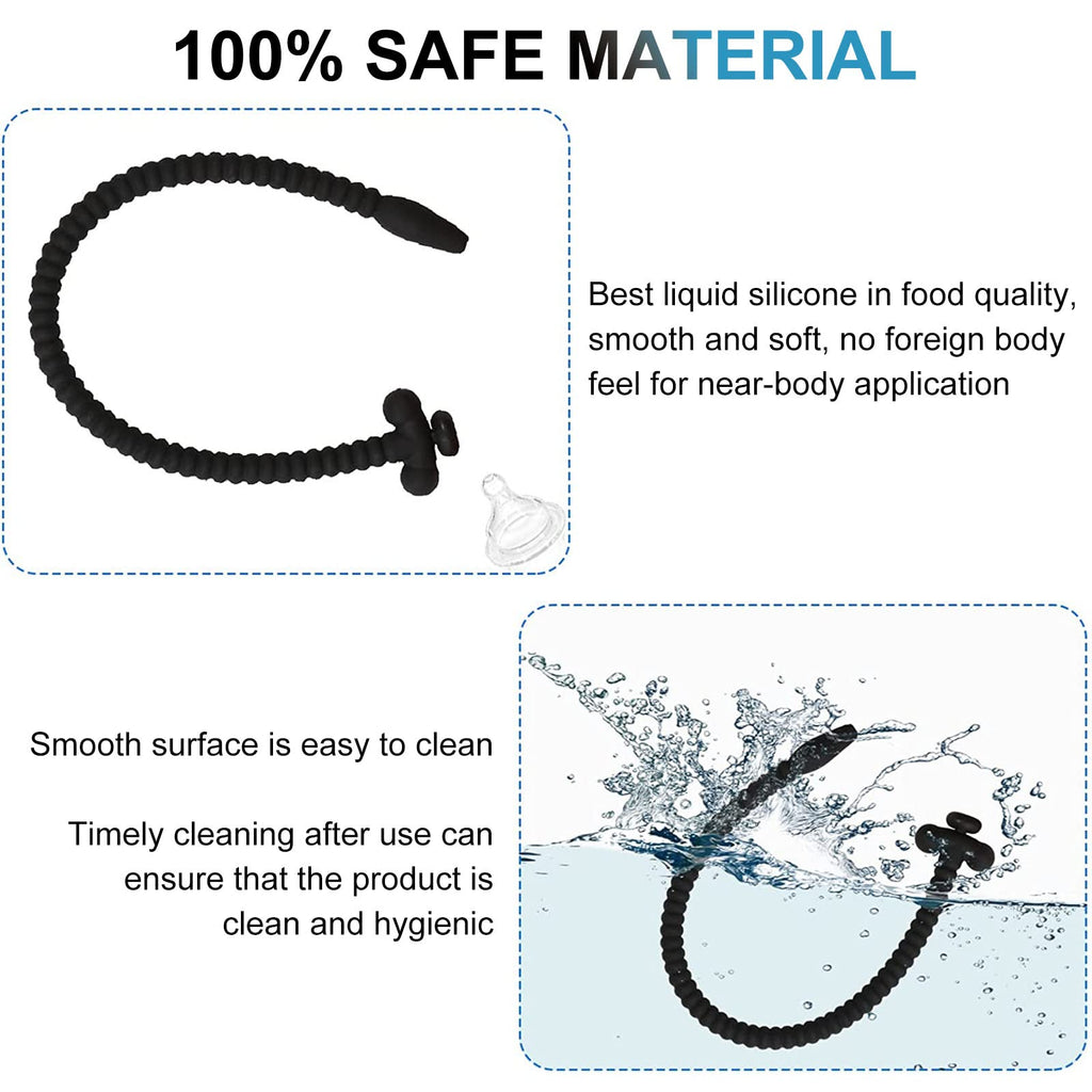 Urethral Sounds 3 Pcs Set Silicone Plug Urethral with Different Size, Urinary Dilator Urethra Masturbation Rod Sex Toy for Men
