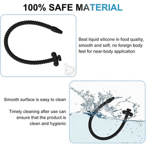Urethral Sounds 3 Pcs Set Silicone Plug Urethral with Different Size, Urinary Dilator Urethra Masturbation Rod Sex Toy for Men