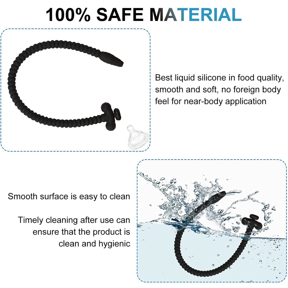 Urethral Sounds 3 Pcs Set Silicone Plug Urethral with Different Size, Urinary Dilator Urethra Masturbation Rod Sex Toy for Men