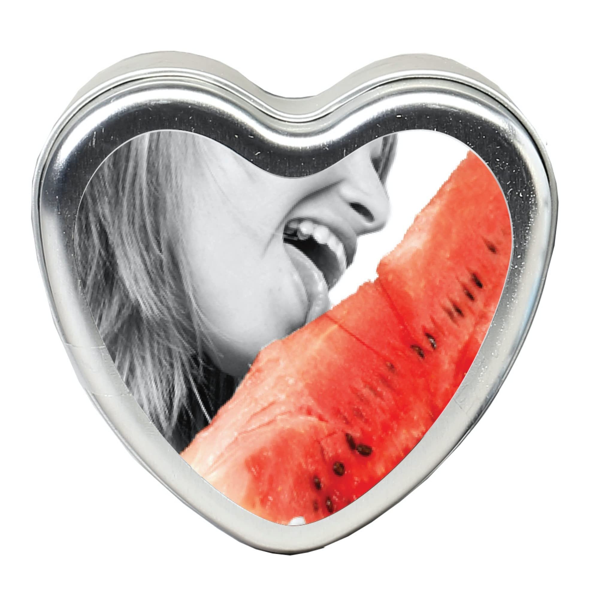 Earthly Body Edible Massage Candle, Watermelon - 4 oz - 3-in-1 Formula Can Be Used as a Candle, Oil & Moisturizer - Smooths & No