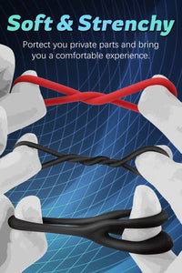 Canrok Silicone Cock/Penis Rings Set with 7 Different Sizes for Erection Enhancing, Long Lasting Stronger Strechy Adult Sex Toys