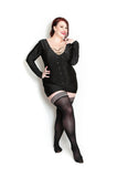 Kixies Danielle Black Opaque Size B