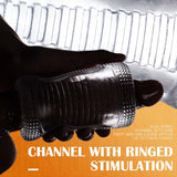 Manual Sucking Insertion Male Masturbators, TOHERXIZ Flexble Pocket Pussy Stroker with TPE Spiral Textured Masturbation Sleeve B