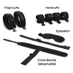 Sex Toys Bondage BDSM Restraints Set Sex Toy for Women Men Adjustable Sex Straps Neck to Wrist Cuffs Universal Buckle Locks Wris