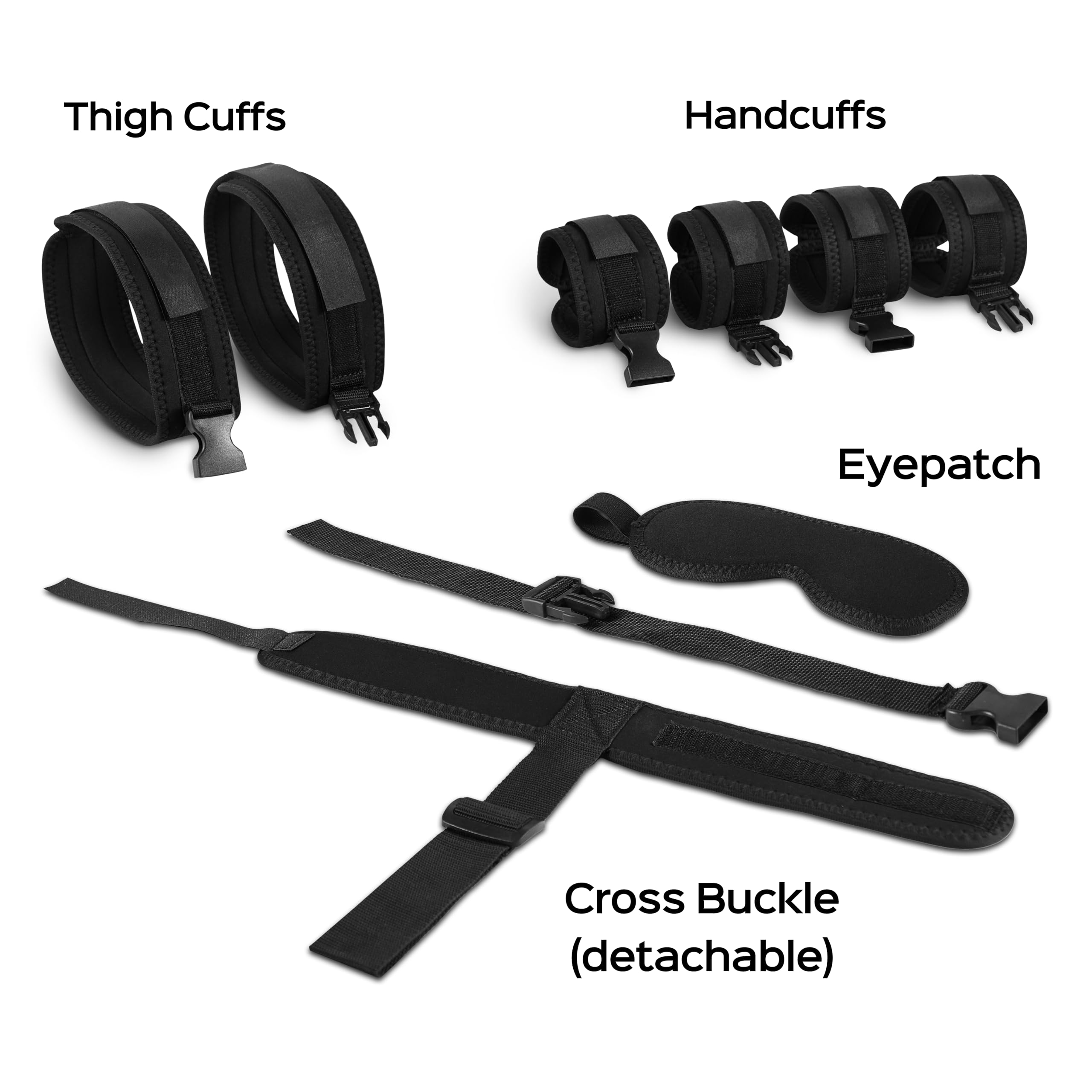 Sex Toys Bondage BDSM Restraints Set Sex Toy for Women Men Adjustable Sex Straps Neck to Wrist Cuffs Universal Buckle Locks Wris