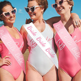 CIEHER Pink Sash Blank Satin Sash Bride Sash Custom Sash Prom Court Sash Mommy to Be Sash Birthday Sash Bride to Be Sash Bachelo