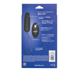 Calexotics Silicone Remote Bullet Vibrator, Waterproof 12-Functions Silicone Massager With Easy Retrieval Cord Black Se-0077-10-