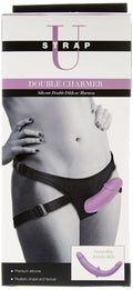 Strap U Double Charmer Premium Silicone Double Dildo Set Penetration with Harness for Women, Men, & Couples, Silicone G-spot Ana