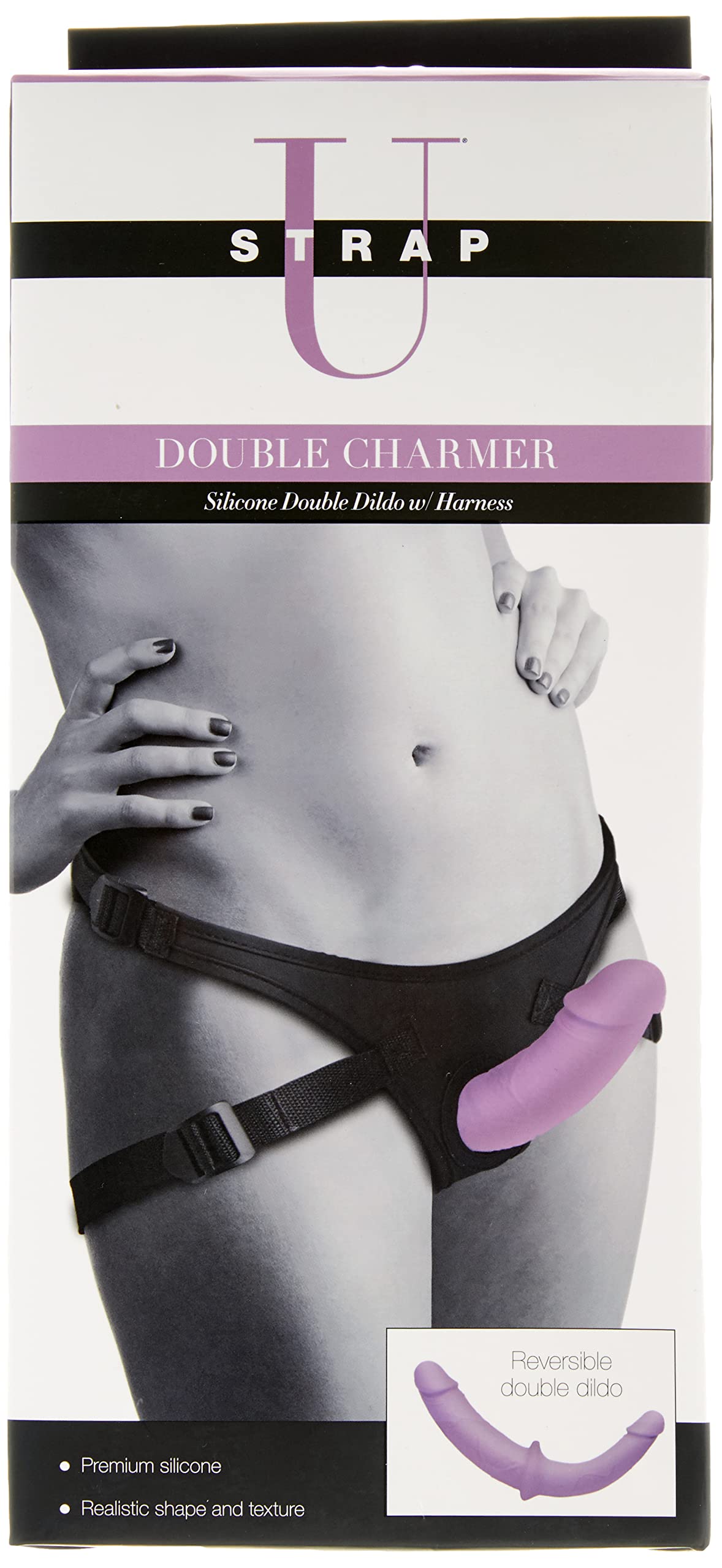 Strap U Double Charmer Premium Silicone Double Dildo Set Penetration with Harness for Women, Men, & Couples, Silicone G-spot Ana
