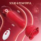 Rose Anal Vibrator Adult Sex Toy Anal Plug Vibrator, 10 Modes, Rechargeable Waterproof Remote Control Vibrating Stimulator Coupl