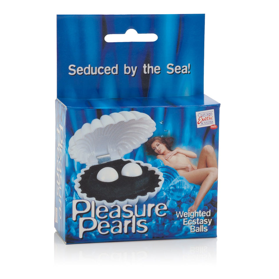 Calexotics Pleasure Pearls - Ben Wa Balls - Vaginal Kegel Weights - Pelvic Floor Exercise Set For Women - Adult Sex Toys For Couples - White