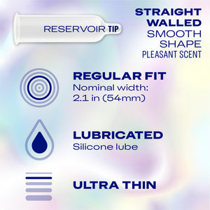 Durex Air Condoms, Extra Thin, Transparent Natural Rubber Latex Condoms for Men, Regular Fit, FSA & HSA Eligible, 24 Count
