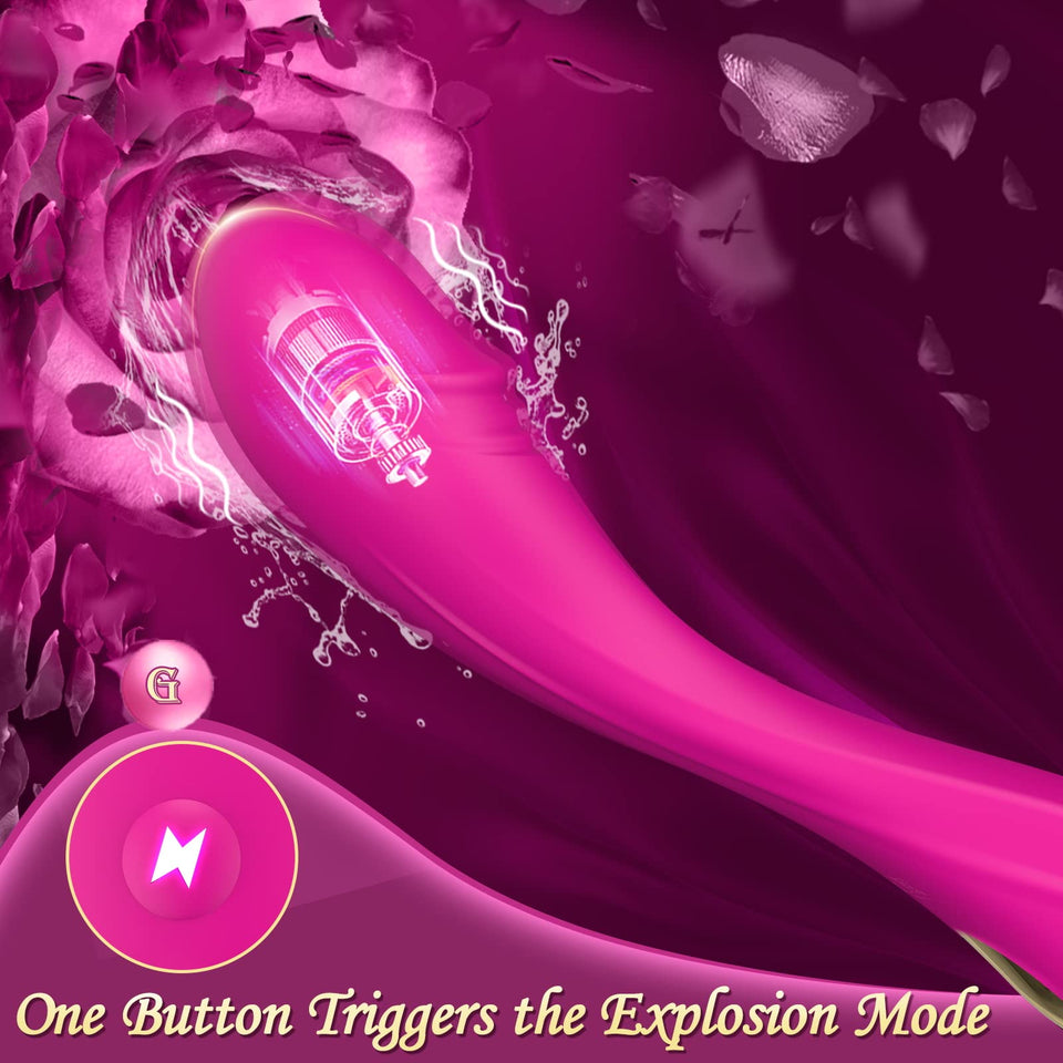 G Spot Rose Vibrator Women Sex Toys, One-Burst Powerful Clit Vibrating Toy with 7 Vibration Modes for Couple Pleasure, Clitoral