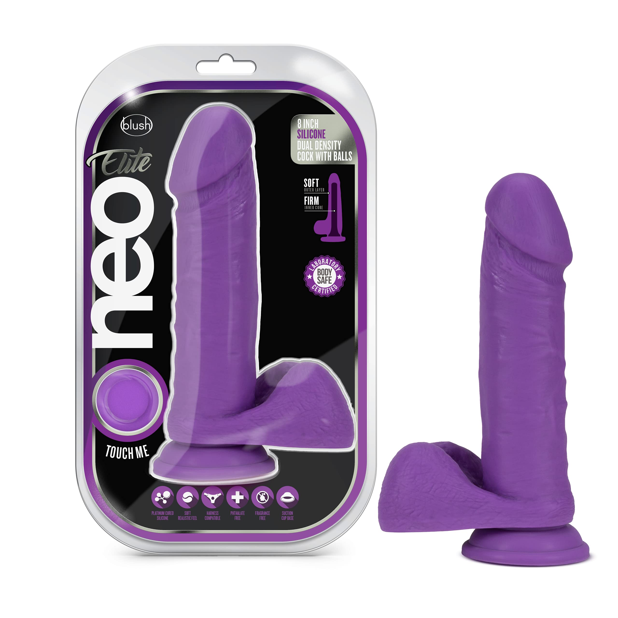 Neo Elite - 8 Inch Silicone Neon Purple