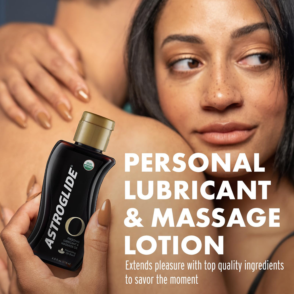 Astroglide O Organic, Essential Oil Based Personal Lubricant And Massage Oil, 4 Oz.