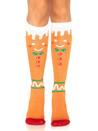 Leg Avenue Gingerbread man knee high sock Multicolor Color