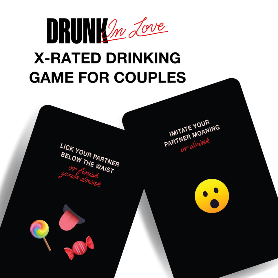 Drunk in Love Couples Drinking Card Game Fun Intimate Date Night Games Relationship Couples Games for Adults 50 Spicy Dare Cards