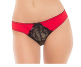 Simple Fantasy Crotchless Panty - M/L - Red