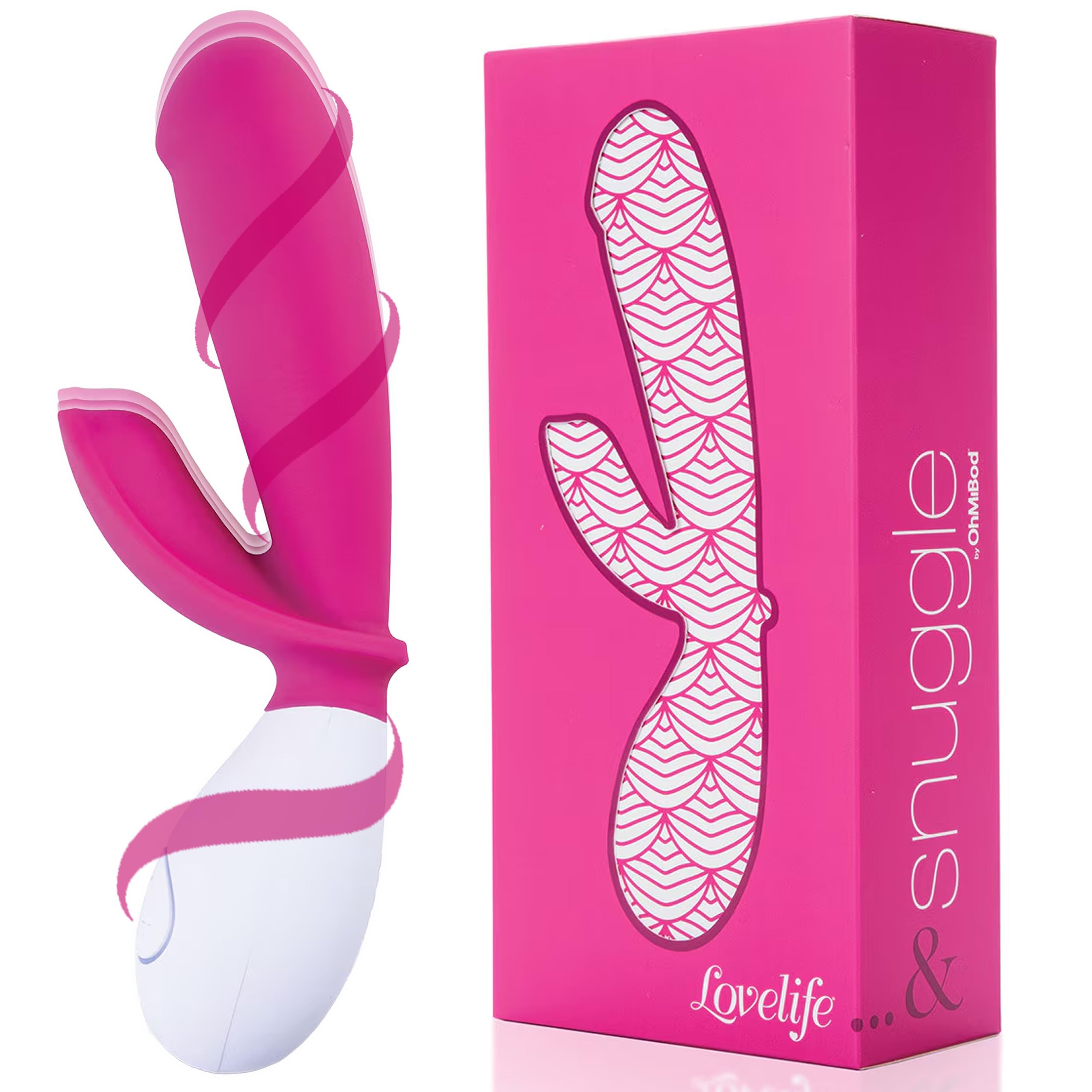 OhMiBod Lovelife Snuggle Vibrator - Dual Stimulation G-Spot Vibrator - Personal Massager for Women - Couples Vibrator Seven Pre