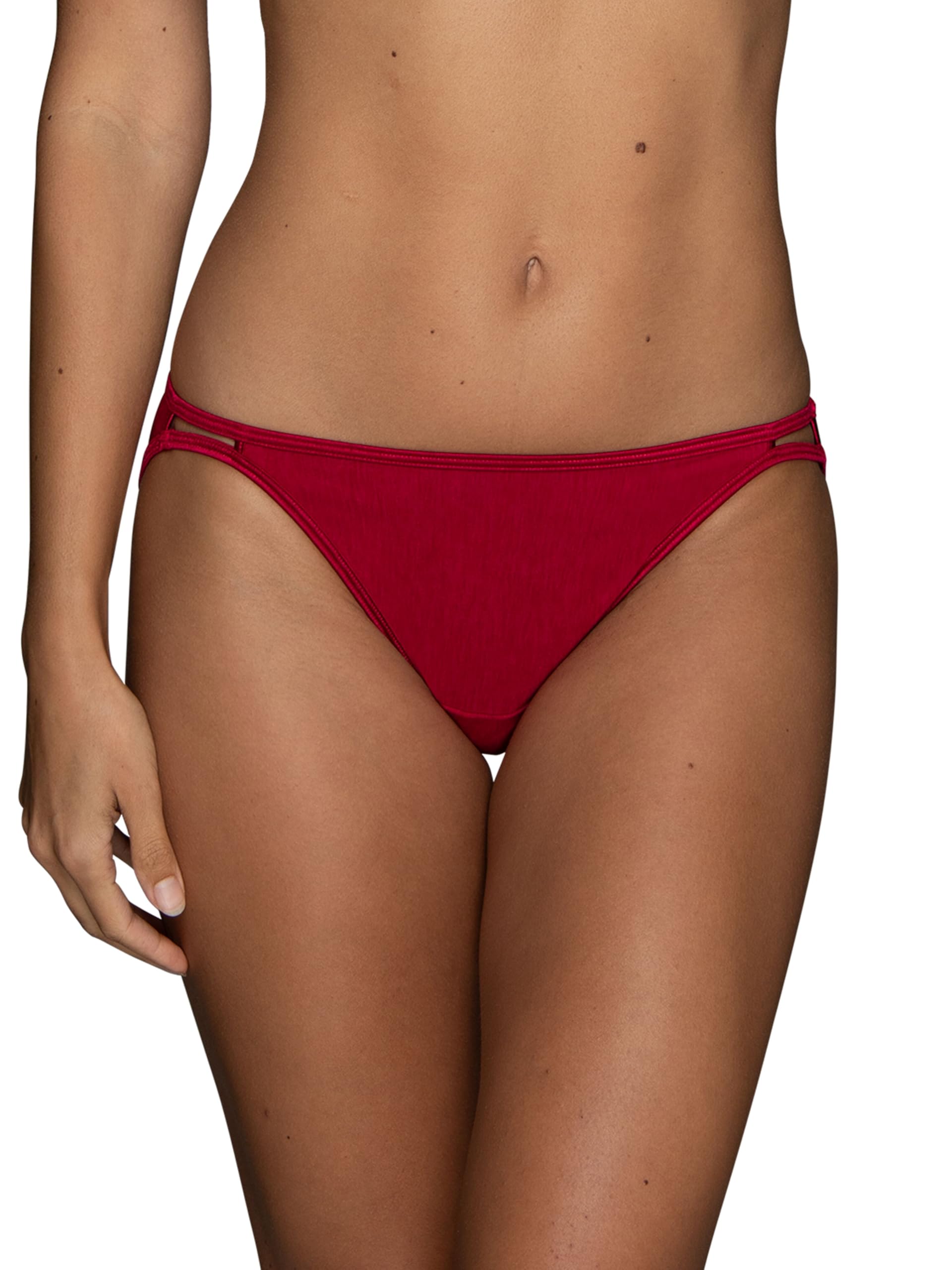Vanity Fair womens Illumination String Panties (Regular & Plus Size) Bikini Style Underwear, Holly, 7 US