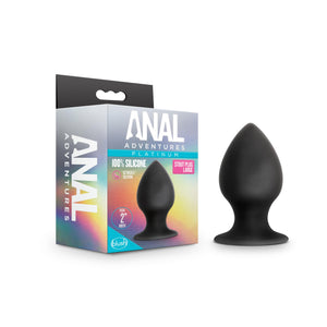 Blush Novelties Anal Adventures Platinum Ultrasilk Silicone Stout Butt Plug - 3 1/4 Inch Large Easy to Clean Smooth Satin Finish