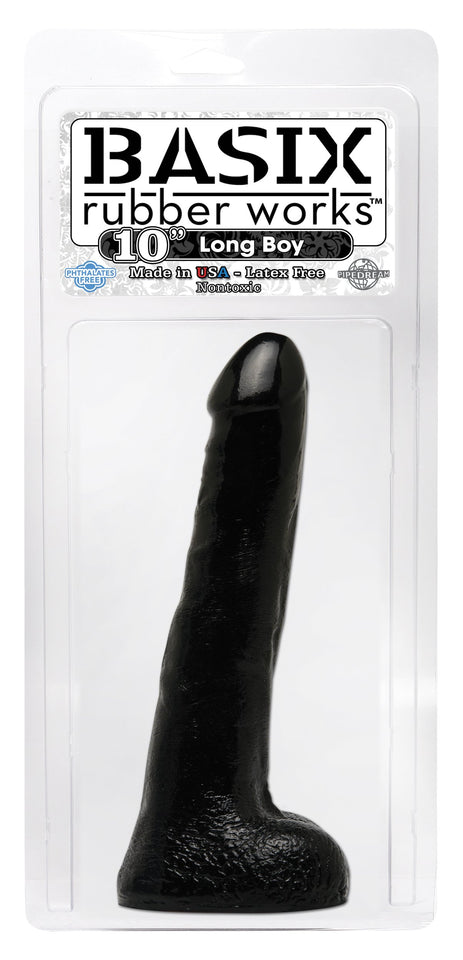 Basix Rubber Works 10-Inch Long Boy, Black