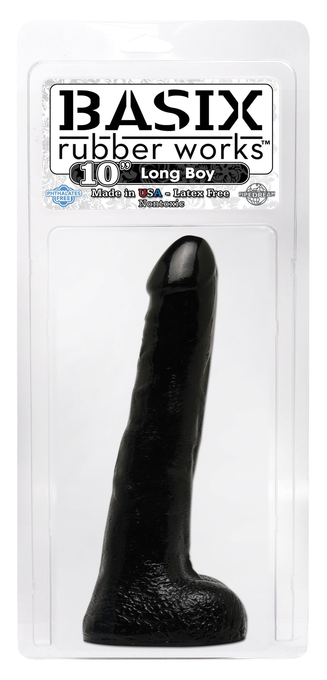 Basix Rubber Works 10-Inch Long Boy, Black