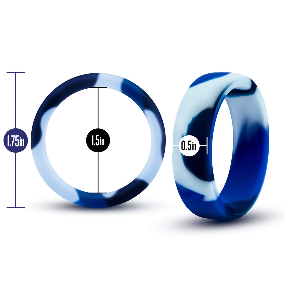 Performance - Sili Camo Cock Ring Blue