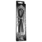 Bolo C-Ring Lasso Silver Crown Bead Silicone, Black, 1.3 Ounce
