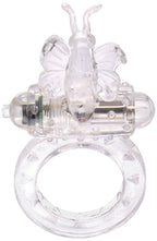 Golden Triangle Ring Of Xtasy Bear Series Vibrating Silicone Penis Ring, Blue