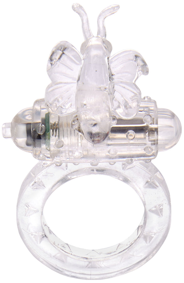 Golden Triangle Ring Of Xtasy Bear Series Vibrating Silicone Penis Ring, Blue