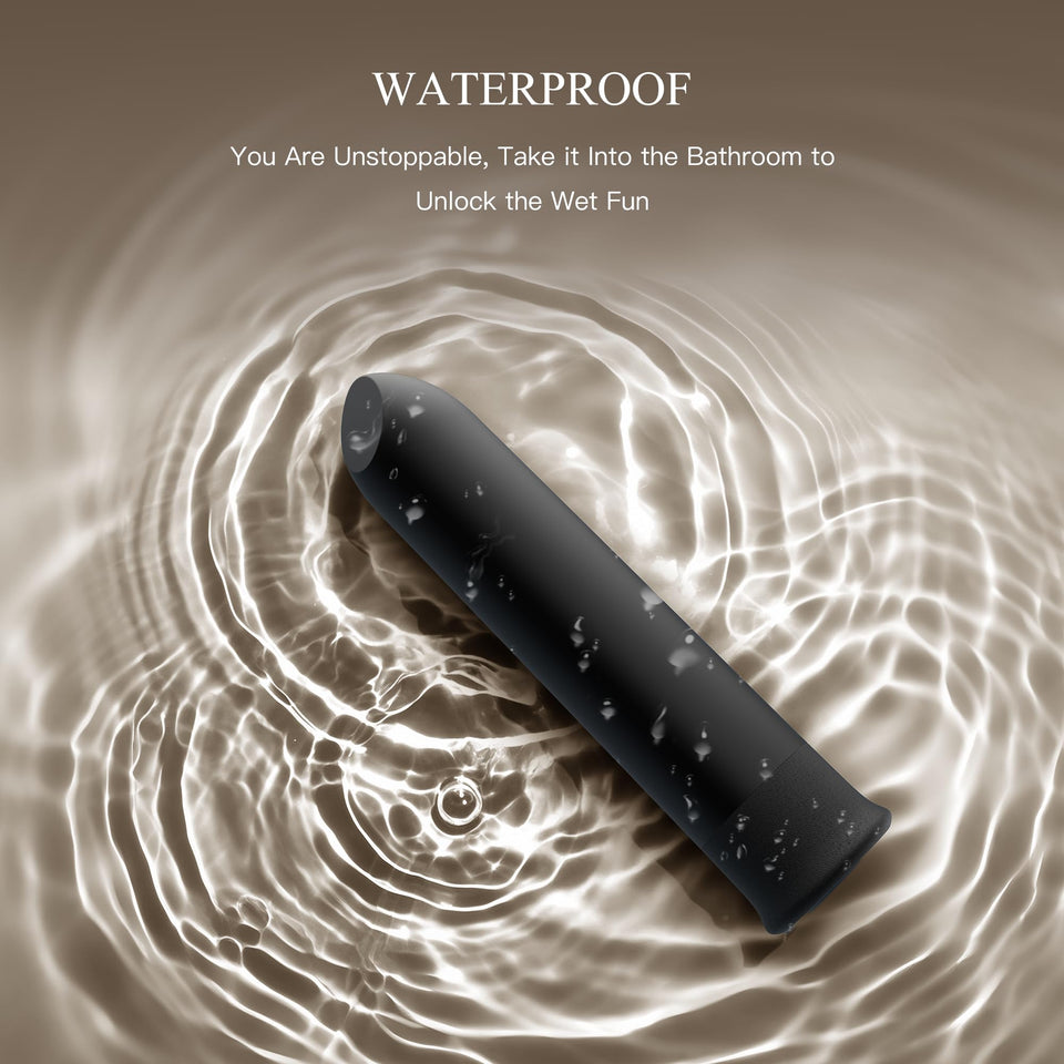 Bullet Vibrator with Angled Tip for Precision Clitoral Stimulation, Discreet Rechargeable Lipstick Vibe with 10 Vibration Modes