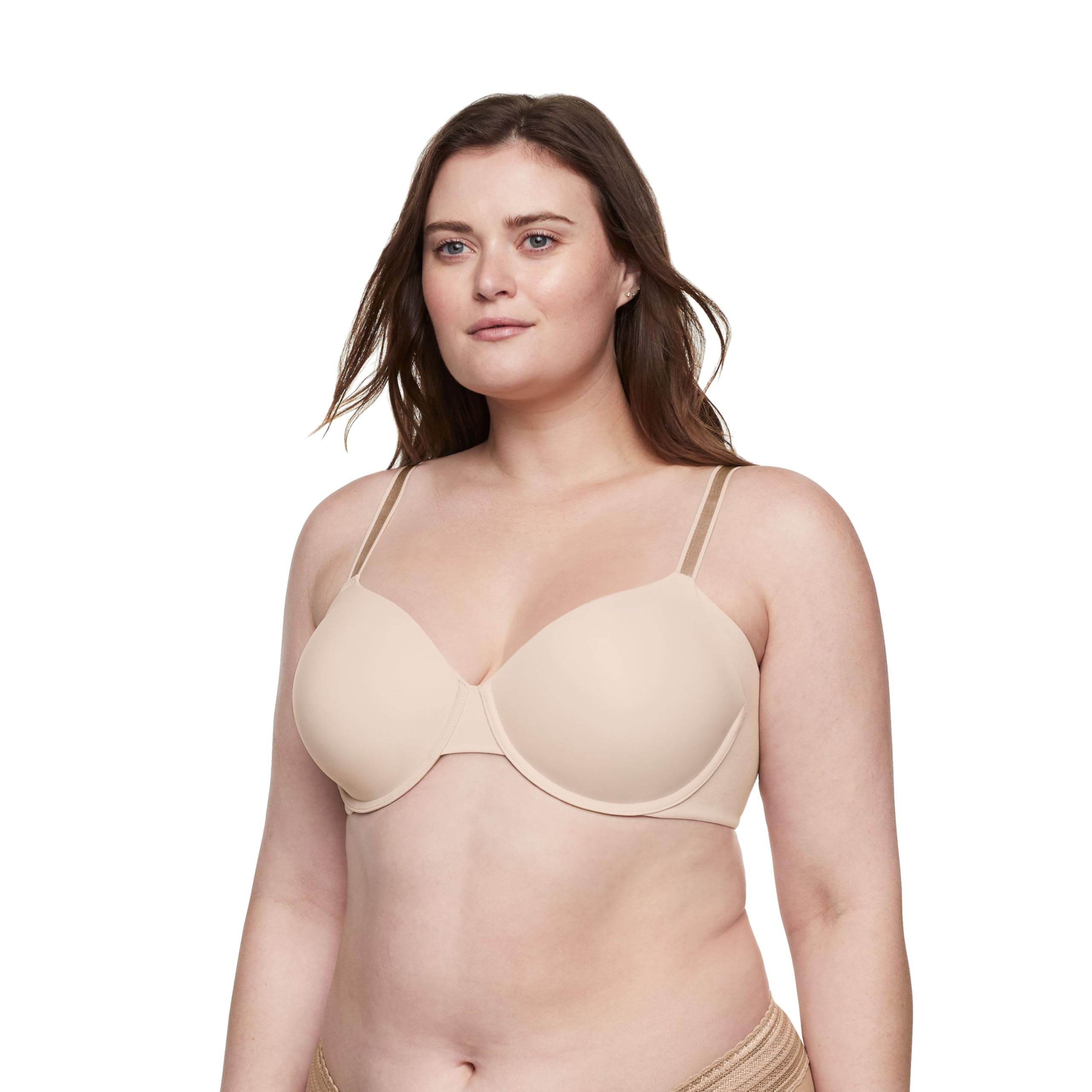 Warners Womens No Side Effects Seamless Underarm-Smoothing Comfort Underwire Lightly Lined Ra3061a T-Shirt Bra, Butterscotch, 3