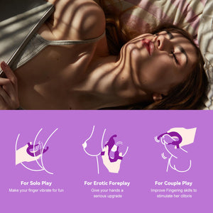 Finger Vibrator Sex Toys for Couples - Clitoris & G Spot Stimulation Adult Toy for Women, 10 Patterns Mini Female Sexual Pleasur