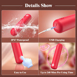 Rose Sex Toy Bullet Vibrator: Mini Vibrator Full Silicone Rose Toy for Nipple Stimulation, Lipstick Vibrator Massager Finger Vib