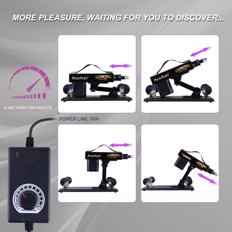 Sex Machine Love Machine With 3.5 Inch Suction Cup Adapter Automatic Thrusting Dildo Machine With 3 Xlr Connector Fucking Machine 8 Attachments For Male And Female
