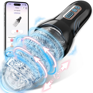 Automatic Male Masturbator Sex Toys, Uoffile Male Sex Toy with 5 Thrusting & Rotating & 10 Vibrating Modes, Adult Toys Men Mastu