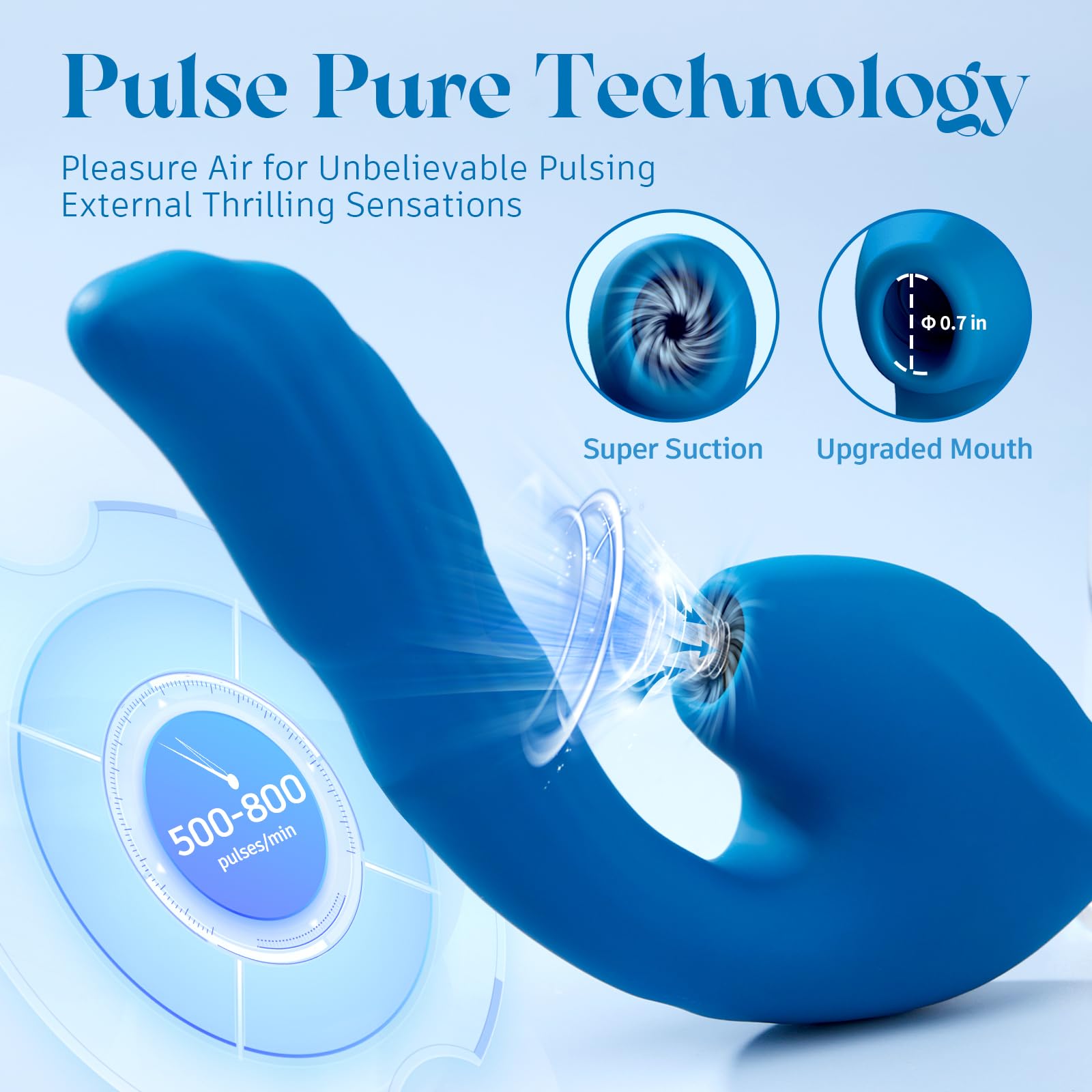Adult Sex Toy Vibrator Dildo - QUZAR 3IN1 G Spot Clitoris Stimulator with 7 Thrusting + 10 Vibration + 10 Suction, Adult Nipple