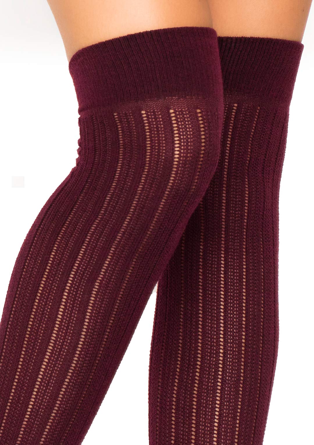 Leg Avenue Spandex rib knit over the knee Burgundy Color
